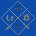 thumbnail image 2 of Boy's Star Wars: Obi-Wan Kenobi Vader vs Kenobi Crossed Lightsabers  Graphic Tee Royal Blue Small, 2 of 5