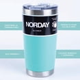 thumbnail image 3 of Vasos de Acero Inoxidable - Termo Tumbler | Vaso Térmico de 20oz - 600ml | Mantiene la Temperatura Entre 8 y 24 Horas - Bebidas Frías y Calientes | Tapa Antiderrame - Ideal para turquesa 20oz - 600ml NORDAY 20TBLACK, 3 of 6