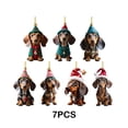 thumbnail image 4 of Toystoory 7 Uds. De acrílico añaden un toque de diversión al árbol de Navidad con decoraciones navideñas de perro salchicha, Ideas de Kits de decoración para fiestas, 4 of 6