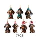 thumbnail image 2 of Toystoory 7 piezas de decoraciones para árboles de Navidad de perro salchicha, adornos resistentes y duraderos para un toque festivo único Kits de decoración para fiestas, 2 of 6