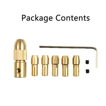 BUYISI 8pcs/set 0.5-3mm Brass Collet Mini Drill Chucks For Electric Motor Shaft Drill Bit Tools Metal Drills Chuck Adapter