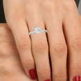 thumbnail image 4 of 1 Carat - Round Cut Lab Grown Basket Regular Shank Setting Solitaire Diamond Engagement Ring in 14K White Gold(Ring Size: 7.5), 4 of 5