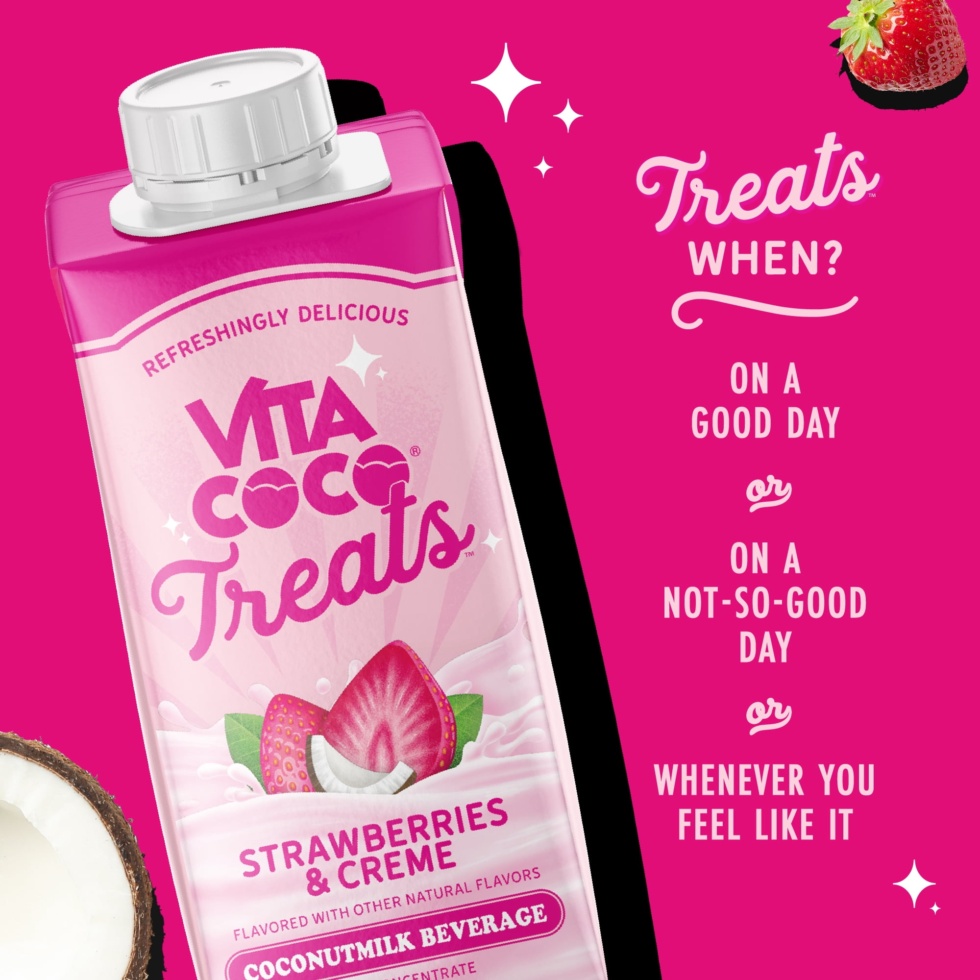 Vita Coco Treats Minis Strawberries & Creme Coconut Milk Drink - 250mL