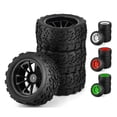 thumbnail image 3 of 4 Pcs 118MM 1/10 Pneu de Camion RC pour Arrma, Rouge, 3 of 5