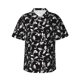 thumbnail image 1 of Fotbe Black White Leaves Camisa Hawaiana para Hombre Unisex – Camisa Casual de Verano con Botones de Manga Corta de Algodón y Lino,XX-Large, 1 of 7
