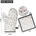 thumbnail image 6 of Pioneer Flower Floral Print Pattern 2-Pack Oven Mitts Set, Heat Resistant Kitchen Gloves, 7.7" X 12", 6 of 6