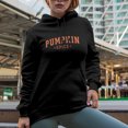 thumbnail image 2 of Pumpkin Spice, Autumn or Fall Merch Gift, Black Hooded Sweatshirt or Hoodie, Small, 2 of 5
