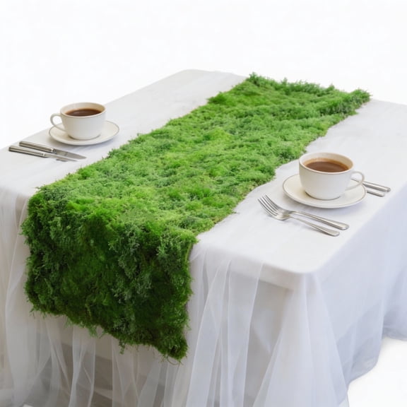 Tifaealis Green Faux Moss Mat – 19.68" x 39.37" Artificial Moss Carpet for DIY Terrariums, Balcony Decorations, Table Planter Cover, Low Maintenance, No Watering Needed