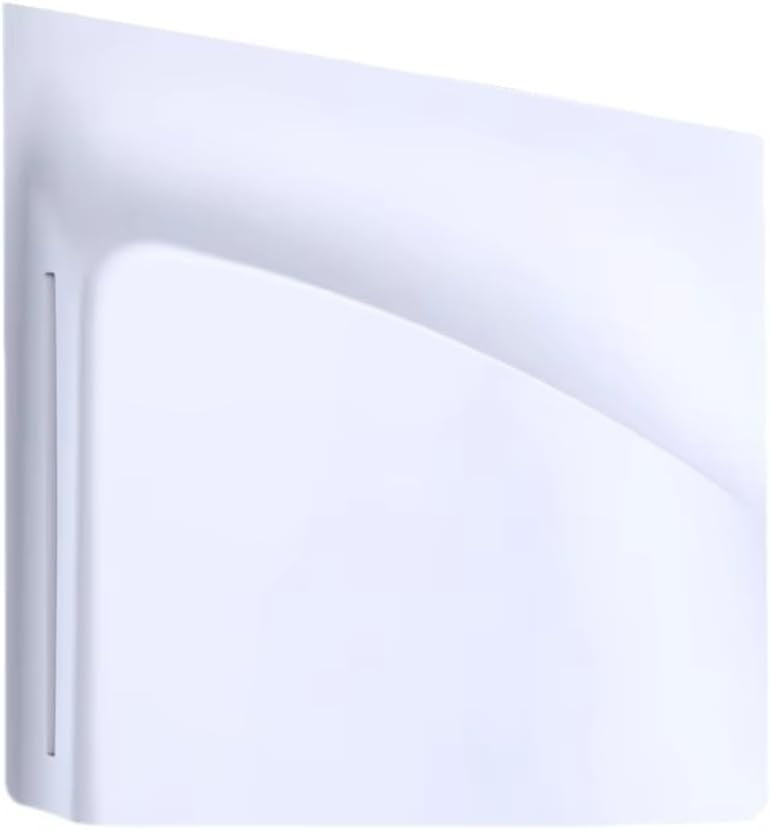 White Panels Side Disc Plate ABS Replacement Faceplate Hard Shell Case Covers for PS5 Pro Disc Version Digital Version (Digital Version)