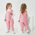 thumbnail image 2 of XIMIN Toddler Boys Girls Puffer Snow Pants Baby Winter Warm Snowsuit Snowsuit Waterproof One Piece Bib Overalls Zip Up Quilted Down Overalls Windproof Ski Outfits, 2 of 6