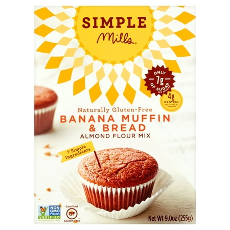 Simple Mills Banana Muffin & Bread Almond Flour Mix, 9 oz, 6 (Best Coconut Flour Banana Bread Recipe)