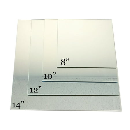 12 Pieces Of Square 14 Inch Sanded Edge Glass Mirrors For 14 Inch Sanded Edge Glass Mirrors
