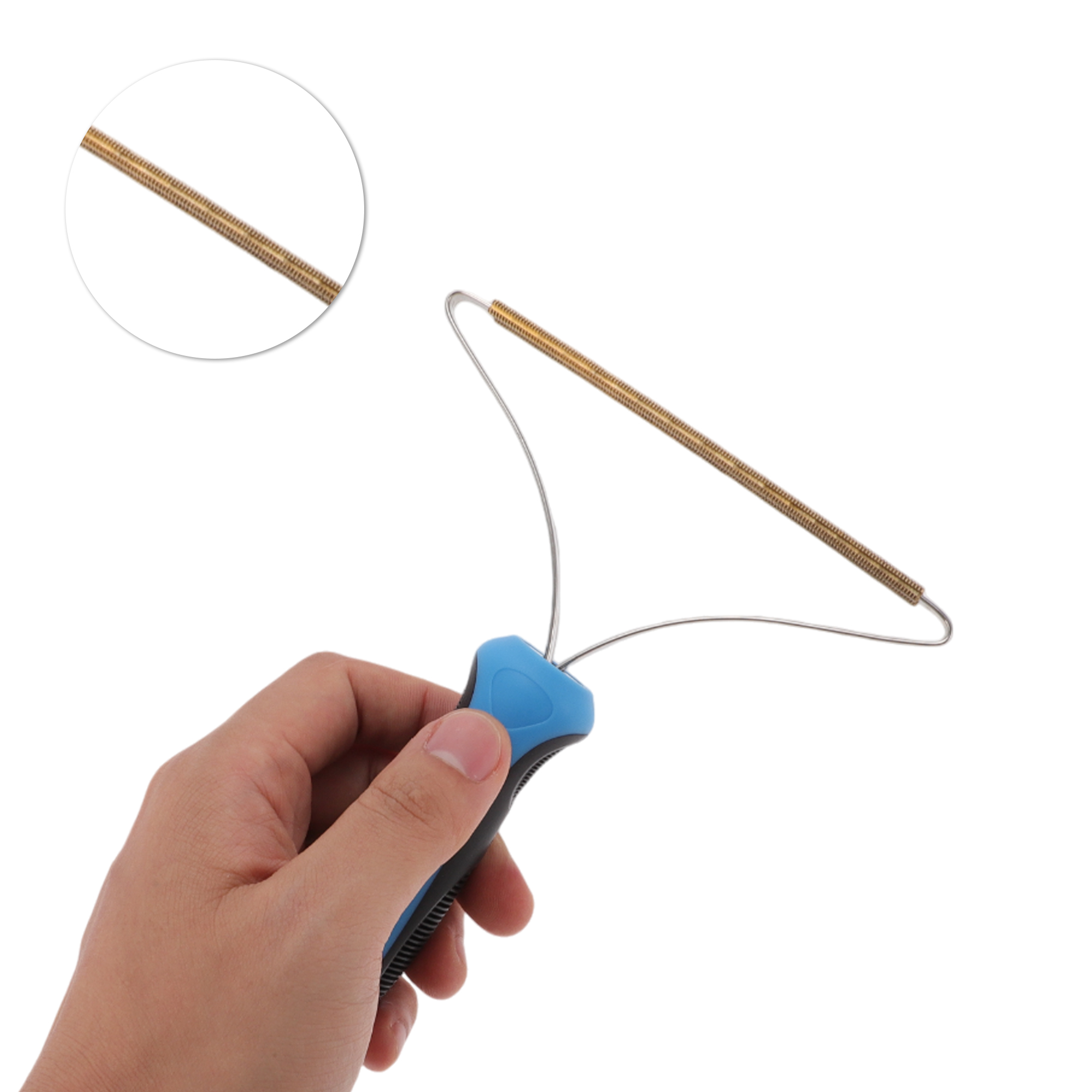 Unique Bargains Multifunctional Pet Hair Remover for Dog for Cat Blue 1 Pc