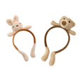 thumbnail image 1 of 2 Pcs Bandeau en Peluche Mignon Animal Ours et Bunny Bandeaux, 1 of 4