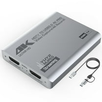 Duomigo USB 3.0 4K HDTV Video Capture Card with Loop-Out, 1080P 60FPS/2K 30FPS, Audio Video Capture for Computer Gaming, Compatible with PS5, Switch, Xbox ,Camera, PC, OBS