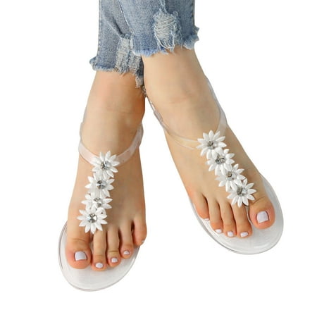 

sandals for Women Women Flowers Sandal Fashion Shell Sandals Fashion Versatile Casual Beach Non Slip Sandals EVC Dress Sandals for Women Clear