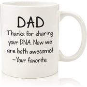 Sharing Your DNA Funny Coffee Mug - Best Dad Gifts From Son, Daughter - Unique Gifts For Dad From Child, Kids - Gag Birthday Present Ideas For Men, Father, Him - Fun Dad Mug, Cool Novelty Cup