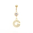 thumbnail image 2 of Perforación corporal antialérgica con letras inglesas de oro de la A a la Z, joyería para mujer, anillo para el ombligo, 2 of 6