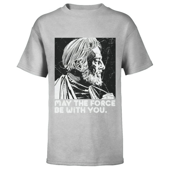 Star Wars Vintage Obi-Wan Kenobi May the Force Be With You - Short Sleeve T-Shirt for Kids - Customized-Athletic Heather