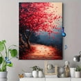 thumbnail image 4 of UXIEQU 12x16 Inch 2D Flat Blooming Red Blossom Tree Wall Art Vibrant Floral Landscape Home Decor, 4 of 8