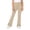Khaki, variant on Gunia School Uniform Pants For Toddler Girls Stretch Flared Pants Casual Trousers With Split For Autumn Khaki 4-5 Years