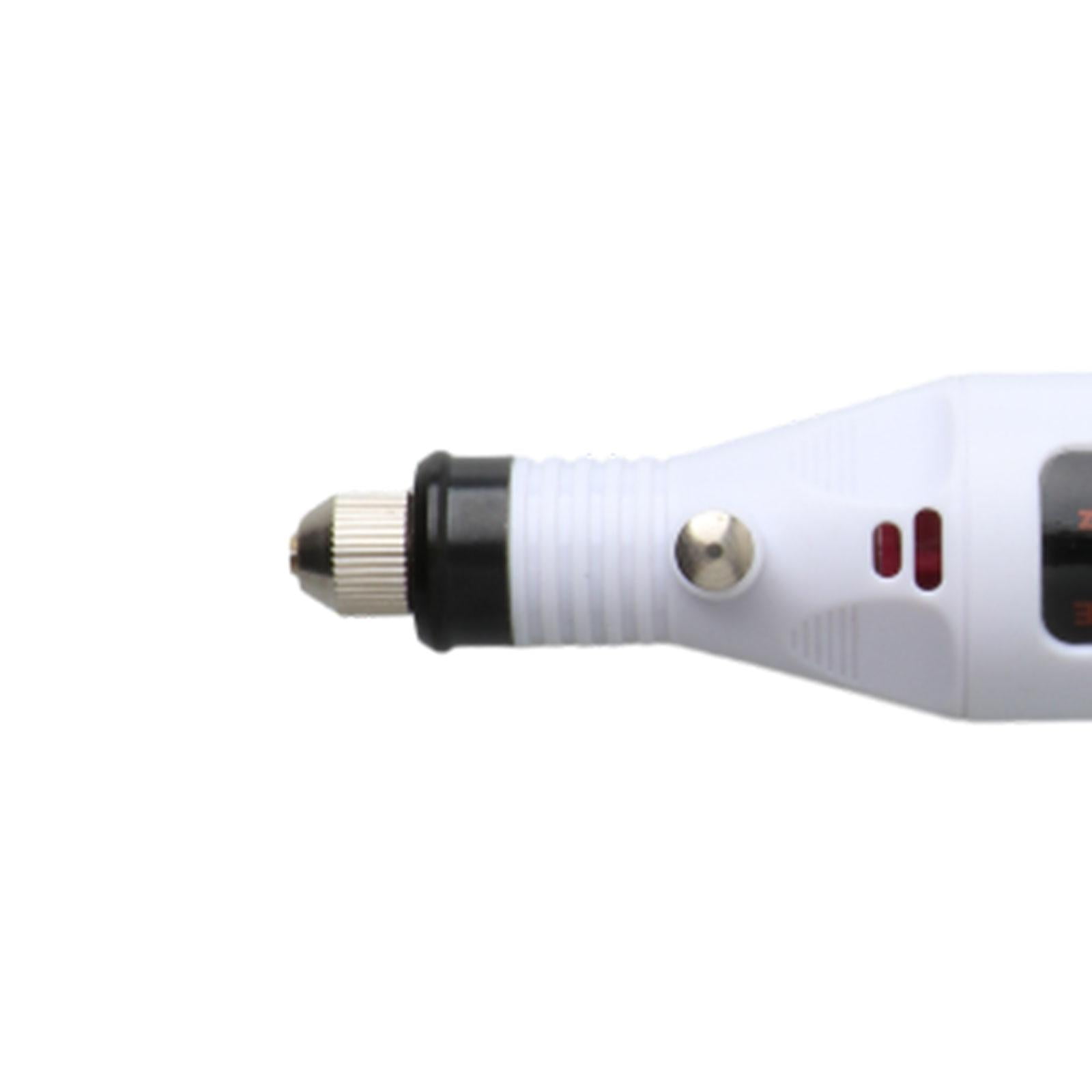 Electric Small Carving Pen Engraving Stencil DIY Electric Drill DIY Nail Art Tools Electric Bits for Wood Crafting Glass White