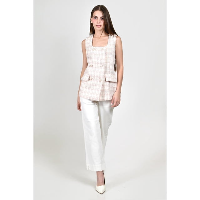 Chaleco Tweed Roman Fashion /Juvenil, 2435 (Rosa) rosa M