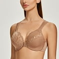 thumbnail image 3 of MELENECA Underwire Front Closure Bras for Women Brown 36E, 3 of 6