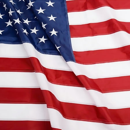 Two Sided Banner Flag - ANLEY EverStrong Series American US Flag 2x3 Foot Heavy Duty Nylon - Embroidered Stars and Sewn Stripes - 4 Rows of Lock Stitching - USA Banner Flags with Brass Grommets 2 X 3 Ft