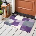 thumbnail image 3 of Abstract Purple Front Door Rugs 2x3 ft White Gray Gradient Graffiti Color Block Small Rug for Entryway Non Slip Washable Bathroom Door Mat Absorbent Floor Mat for Indoor Entrance, 3 of 9