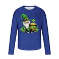 thumbnail image 4 of ZRGHAOYLQ St Patricks Day Shirts for Men Lucky Shamrock Gnomies Graphic Tees Long Sleeve Casual Pullovers Plus Size Crewneck T Shirts Big and Tall Holiday Vacation Shirt, 4 of 5