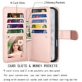 thumbnail image 2 of For iphone 17 Case Wallet with Card Holder, Lanyard and Kickstand for Women Men, Ebizware Magnetic Flip Detachable PU Leather Wallet Phone Case Cover for iphone 17 6.3" - Marble Pink, 2 of 7
