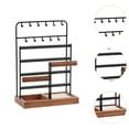 thumbnail image 3 of Organizador de joyas, soporte para pulseras, soporte para collares, expositor de joyas Negro, 3 of 9