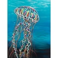 thumbnail image 2 of Vitaletti, Carolee 25x32 Black Ornate Wood Framed with Double Matting Museum Art Print Titled - Colorful Jellyfish I, 2 of 4