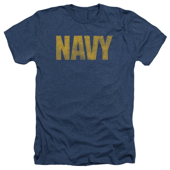Navy - Logo - Heather Short Sleeve Shirt - XXX-Large