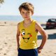 thumbnail image 1 of Camisolas de cuello redondo para niños pequeños y niños a la moda, lindas camisetas con estampado degradado, parte inferior suave sin mangas, camisetas para niñas, 1 of 6