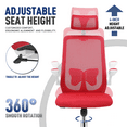 thumbnail image 5 of BEZT 46.5-50.5'' Adjustable Office Swivel Task Chair,Ergonomic High Back Mesh Seat with Backrest,Red, 5 of 5