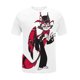 thumbnail image 4 of Hazbin Hotel Moda Casual Mujer Impreso Cuello Redondo Manga Corta Camiseta Top Blanco/S, 4 of 5