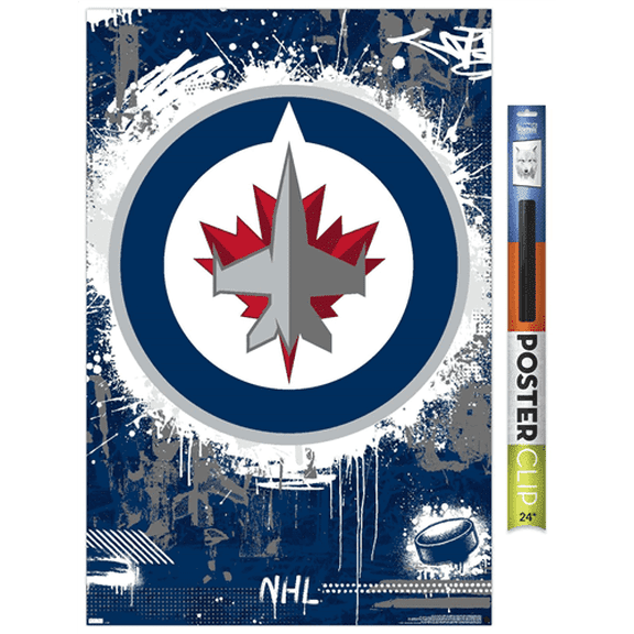 NHL Winnipeg Jets - Maximalist Logo 23 Wall Poster, 22.375" x 34"