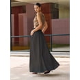 thumbnail image 5 of Women'S High Waist Casual Versatile Flowy Maxi Skirt Elegant Summer Boho Chic Midi Long Skirt, 5 of 8