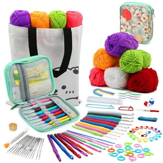 51 Piece Crochet Kit with Yarn Set Premium Bundle Includes 9