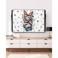 thumbnail image 5 of Navy Blue Butterfly 4th of July Outdoor TV Cover 48 to 50 Inch Weatherproof, Independence Day Red Star 600D Oxford TV Covers with Waterproof Zipper, Outside Flat TV Screen Protector 48"Wx30"Hx4.5"D, 5 of 7