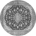 thumbnail image 1 of Ahgly Company Indoor Round Medallion Gray Traditional Area Rugs, 5' Round, 1 of 1