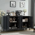 thumbnail image 2 of Tcbosik 59 inch Farmhouse Buffet Sideboard, 4-Door Storage Cabinet, Modern Accent Cabinet, Credenza for Dining Room, Living Room, Hallway, Easy Assembly, Black, 2 of 9