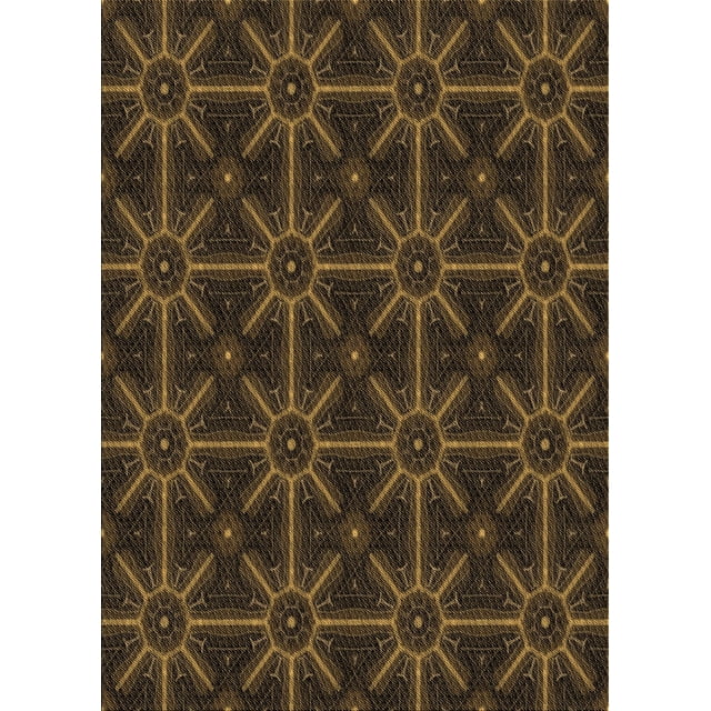 Ahgly Tapis Rectangulaire Lavable en Machine Intérieur Transitionnel Rouge Brun, 7 Pieds x 9 Pieds