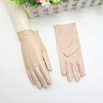 3 Pairs Solid Color Cotton Gloves, Reusable Multi-Purpose Work Gloves, Soft Elastic Hand Protection for Jewelry Handling, Costume Events, and Formal Occasions Beige