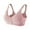 Pink, variant on Women's Plaid Printed Push up Bras Front Closure Plus Size Sweet Bra Wireless Soft Antisagging Bralettes Pink A
