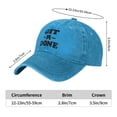 thumbnail image 4 of Git -R- Done Unisex Adult Washed Denim Cotton Sport Outdoor Baseball Cap Adjustable Cowboy Baseball Hat, 4 of 5