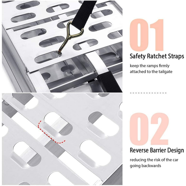 TOOCA Aluminum Loading Ramps, 2640lbs Capacity Heavy Duty, 51 OFF