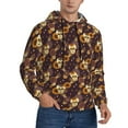 thumbnail image 2 of Lsque Sunflowers with Skull and Hand Pattern Casual Men's Hoodie,Hooded Sweatshirt with Kangaroo Pocket,Pullover Hoodie-X-Large, 2 of 7
